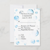 Blue Bubbles Baby shower RSVP (Voorkant)