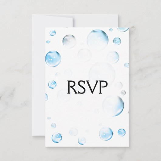 Blue Bubbles Baby shower RSVP (Achterkant)