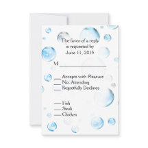 Blue Bubbles Baby shower RSVP