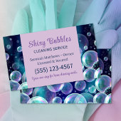 Blue Bubbles Design House Cleaning Service Square Visitekaartje