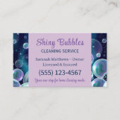 Blue Bubbles Design House Cleaning Service Square Visitekaartje (Voorkant)