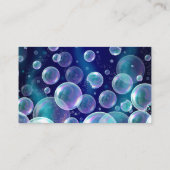 Blue Bubbles Design House Cleaning Service Square Visitekaartje (Achterkant)