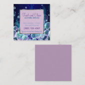 Blue Bubbles Design House Cleaning Service Vierkante Visitekaartje (Voorkant / Achterkant)