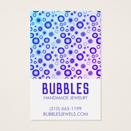 BLUE BUBBLES die Ketting juwelen weergeven Kaart (Achterkant)