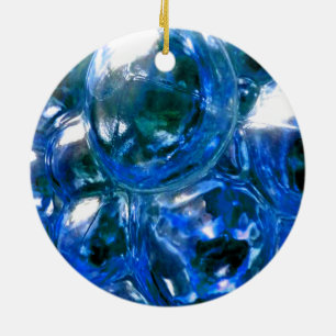 Blue Bubbles Glass Silver Sound personaliseren het Keramisch Ornament