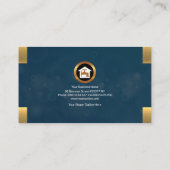 Blue Bubbles Grunge Faux Gold Plumber Icons Visitekaartje (Achterkant)