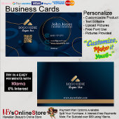 Blue Bubbles QR Code Visitekaartjes 26 Verpakking 