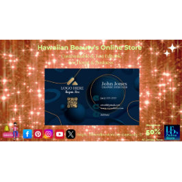 Blue Bubbles QR Code Visitekaartjes 26 Verpakking 