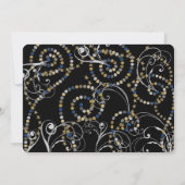 Blue Bubbly Bottles Wervelt Oudejaarsfeest Kaart (Achterkant)