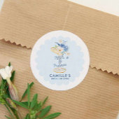 Blue Bubbly-Vrijgezellenfeest Ronde Sticker