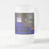Blue Buckingham Fountain Frosted Glass Mok (Voorkant rechts)