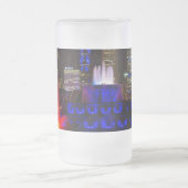 Blue Buckingham Fountain Frosted Glass Mok (Center)