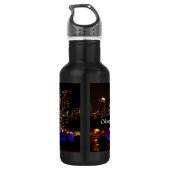 Blue Buckingham Fountain Stainless Steel Water Bot Waterfles (Achterkant)