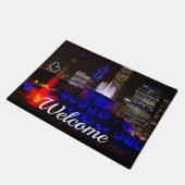 Blue Buckingham Fountain Welcome Doormat Deurmat (Schuin)