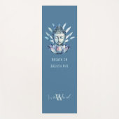 Blue Buddha Head With Lotus Personalized Yogamat (Voorkant)