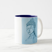 Blue Buddha/Namaste Two-tone Mok (Voorkant rechts)