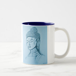 Blue Buddha/Namaste Two-tone Mok