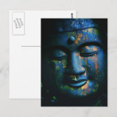 Blue Buddha Om Peace Briefkaart (Voorkant / Achterkant)