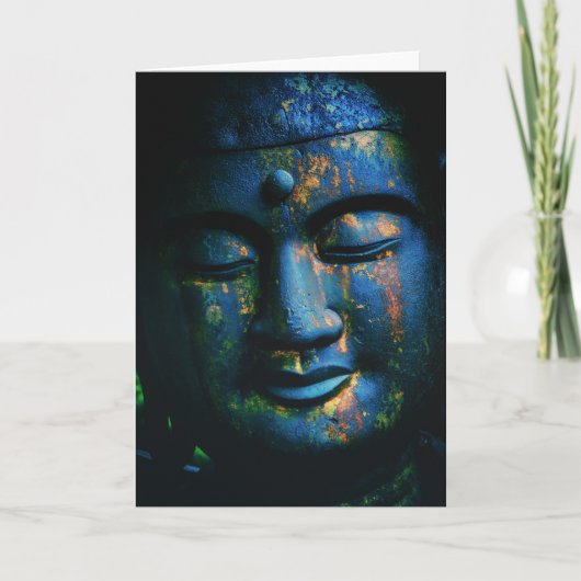 Blue Buddha Om Peace Kaart (Voorkant)