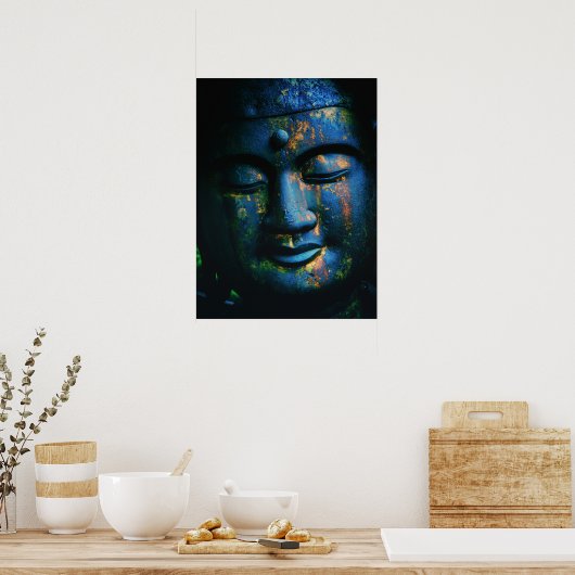 Blue Buddha Om Peace Poster (Keuken)