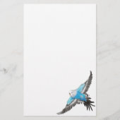 Blue Budgerigar Paraket Stationery Briefpapier (Voorkant)