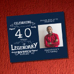 Blue Budget 40th Birthday Invitation Flyer<br><div class="desc">Viel deze mijlpaal in stijl met onze elegante Blue Budget 40th Birthday Invitation Flyer. Met zijn verbluffende ontwerp zal deze uitnodiging zeker al uw familie en vrienden onder de indruk brengen. Of je nu bijeenkomt voor een intieme viering of een lavish 40ste verjaardagsfeestje, je kunt je uitnodigen uit de menigte....</div>