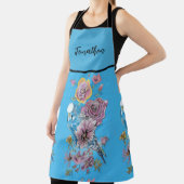 Blue Budgie Art Waterverf Birds Apron Schort (Insitu)