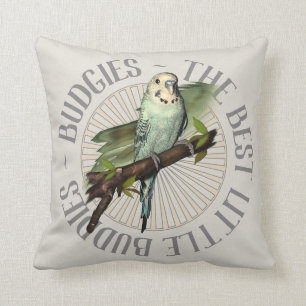 Blue Budgie Best Buddy Kussen