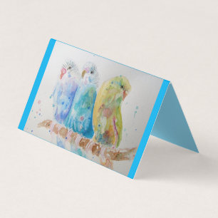 Blue Budgie Bird Budgerigar budgies Groeten Kaart