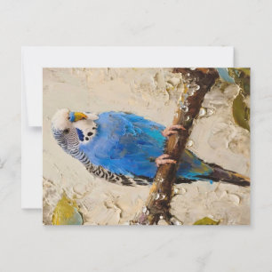 Blue Budgie Briefkaart