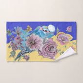 Blue Budgie Cute Blue Yellow Towel Set Bad Handdoek (Handdoek)