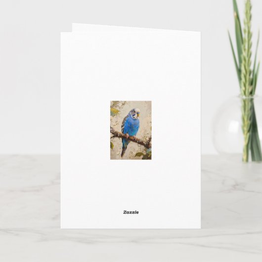 Blue Budgie Kaart (Achterkant)