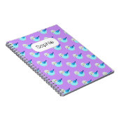 Blue Budgie Leuke Parkiet Liefhebber cadeau Aangep Notitieboek (Rechterzijde)