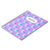 Blue Budgie Leuke Parkiet Liefhebber cadeau Aangep Notitieboek (Linkerzijde)