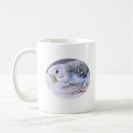 Blue Budgie Paraket Bird Art Mok