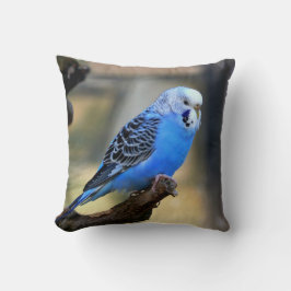 Blue Budgie Parrot Paraket Kussen