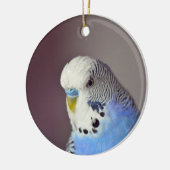  Blue Budgie Photo Ceramic Ornament (Links)