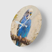 Blue Budgie Ronde Klok (Hoek)