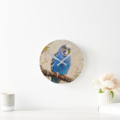 Blue Budgie Ronde Klok (Huis)