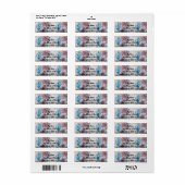 Blue Budgie Roos Waterverf Return Address Labels (Full Sheet)