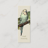 Blue Budgie Skinny Bladwijzer Mini Visitekaartje (Voorkant)