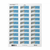 Blue Budgies Waterverf Return Address Labels (Full Sheet)