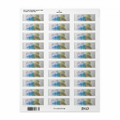 Blue Budgies Waterverf Return Address Labels (Full Sheet)