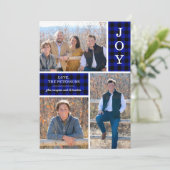 Blue Buffalo Check 3 Foto Feestdagenkaart (Staand voorkant)