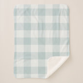 Blue Buffalo Check | Moderne bosbouw Sherpa Deken (Voorkant)
