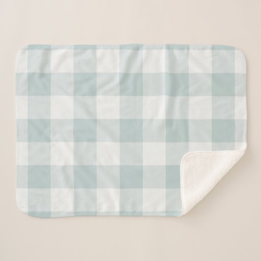 Blue Buffalo Check | Moderne bosbouw Sherpa Deken (Voorkant (horizontaal))