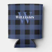 Blue Buffalo Check Name & Initiaal Blikjeskoeler (Voorkant)