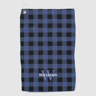 Blue Buffalo Check Name & Initiaal Golfhanddoek