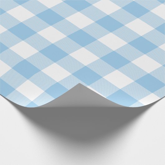 Blue Buffalo Check Pattern Cadeaupapier (Hoek)
