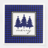 Blue Buffalo Check Pine Trees Servet (Voorkant)